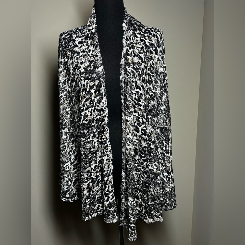 Ruby Rd. Monochrome Open-Front Cardigan - Picture 4 of 8